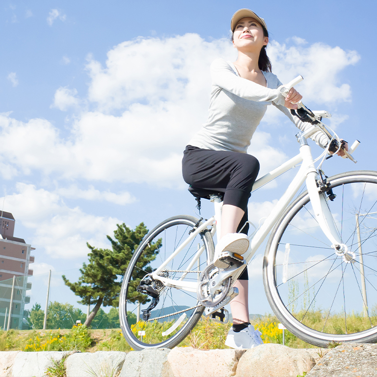 自動車での移動も便利